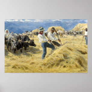Poster Peder Severin Kroyer - Battage dans l'Abruzze