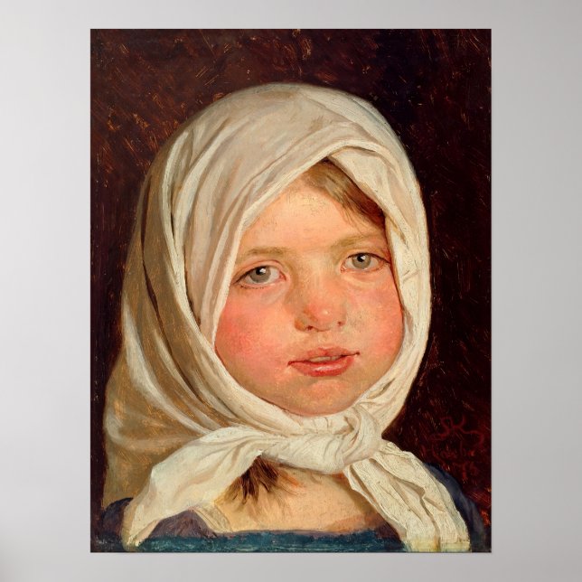 Poster Peder Severin Kroyer - Petite fille de Hornbaek (Devant)