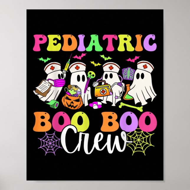 Poster Pediatric Nurse Boo-boo Crew Ghost Nurse Halloween (Devant)