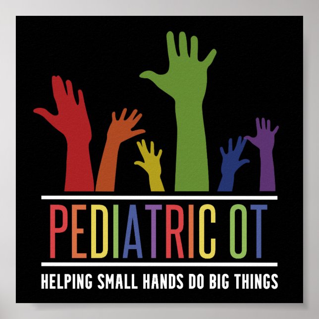 Poster Pediatric OT ergothérapeute OT Dons (Devant)