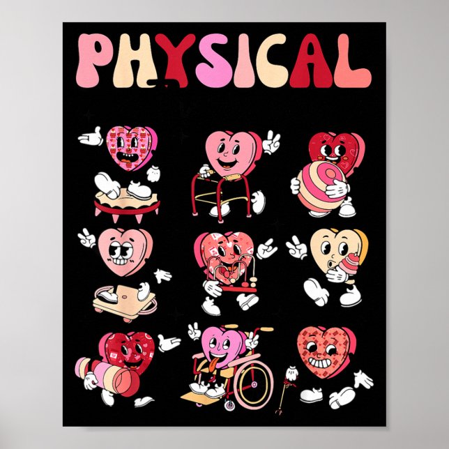Poster Pediatric Physical Therapy Pt Pta Happy Valentine' (Devant)