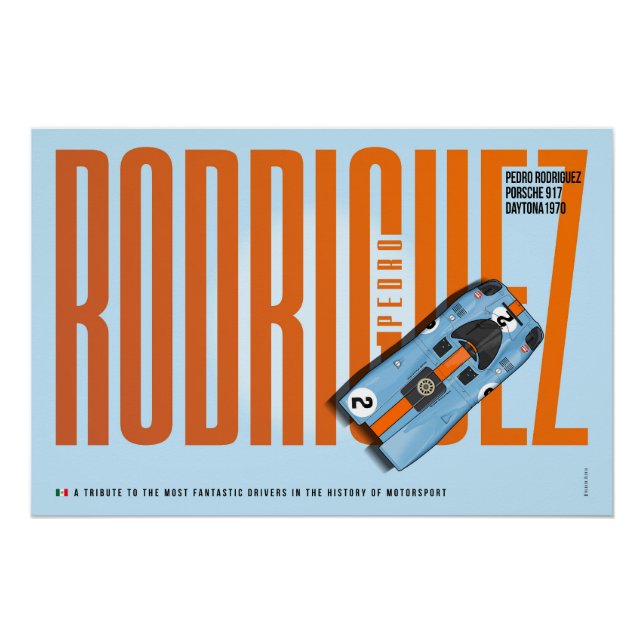 Poster Pedro Rodriguez 917 Tribute (Devant)