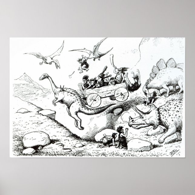 Poster Peeps préhistoriques, 1894 (Devant)