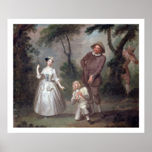 Poster Peg Woffington en tant que Rosalind avec Celia et
