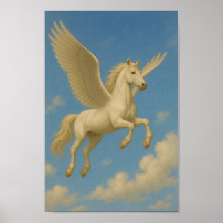 Poster Pegasus en vol - L'Esprit Skybound des Légendes