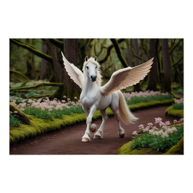 Poster Pegasus Filly sur Forest Walk (Devant)