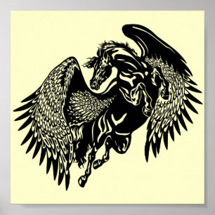 Poster pegasus noir