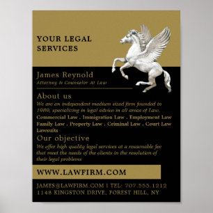 Poster Pegasus, Services Juridiques Publicité