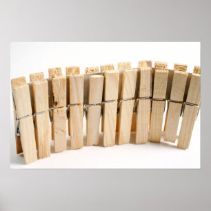 Poster Peignoirs en bois