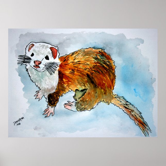 Poster peindre des objets peints par des animaux de compa (Devant)