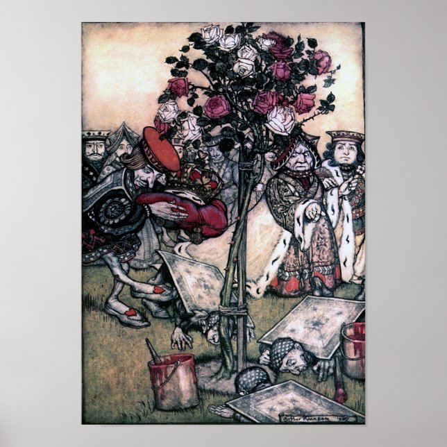 Poster Peindre le rouge Rose (Devant)