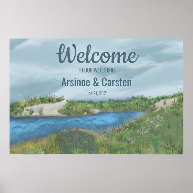 Poster peint Mariage du bord de mer (Devant)