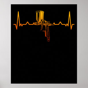 Poster Peintre de carrosserie Auto Peintre de voiture pis