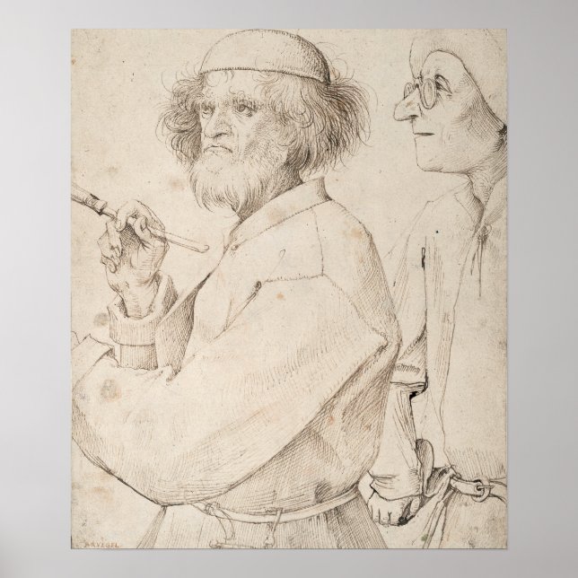 Poster Peintre et connaisseur de Pieter Bruegel (Devant)