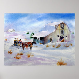 Poster Peinture à la grange