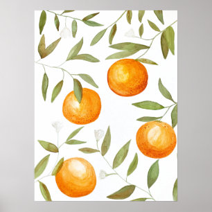 Poster Peinture à la verge orange