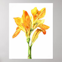 Peinture à l'aquarelle jaune Fleur, Art