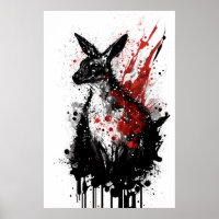 Peinture à l'encre de Kangourou