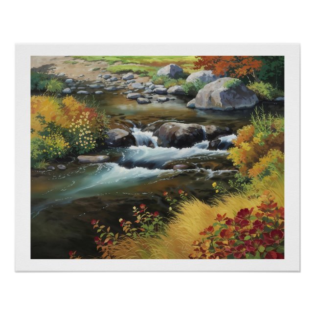 Poster Peinture à l'huile d'automne (Devant)