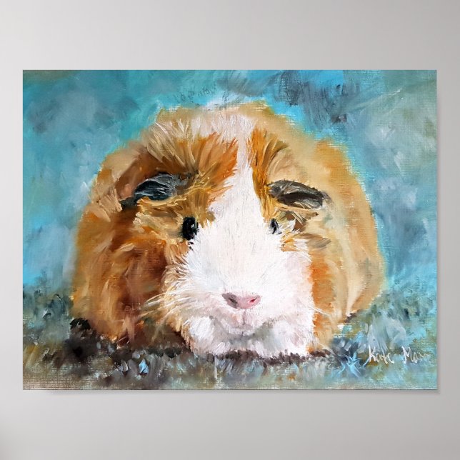 Poster Peinture à l'huile de cobaye (Devant)