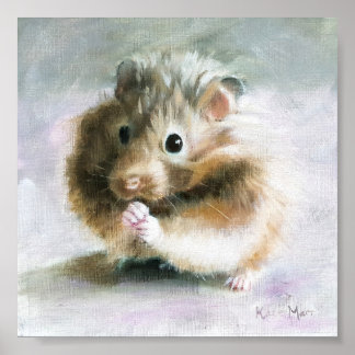 Poster Peinture à l'huile de hamster