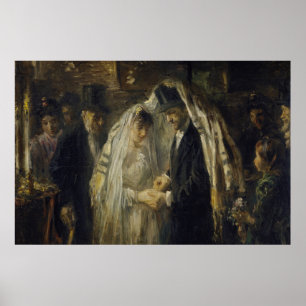 Poster Peinture à l'huile de Mariage juif par Thomas Ansh