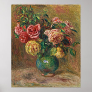 Poster Peinture à l'huile florale française vintage de Re