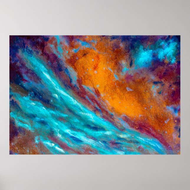 Poster Peinture à l'huile sur toile. arrière - plan artis (Devant)