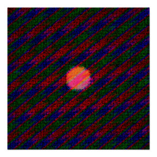 Poster Peinture Abstraite acrylique psychédélique
