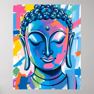Poster Peinture Abstraite de Bouddha