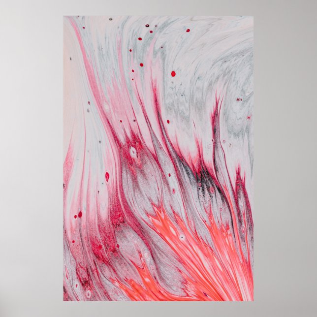 Poster Peinture abstraite multicolore (Devant)