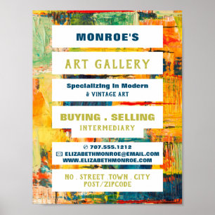Poster Peinture Abstraite multicolore, Revendeur d'art, G