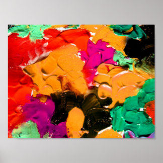 Poster Peinture Abstraite sur toile