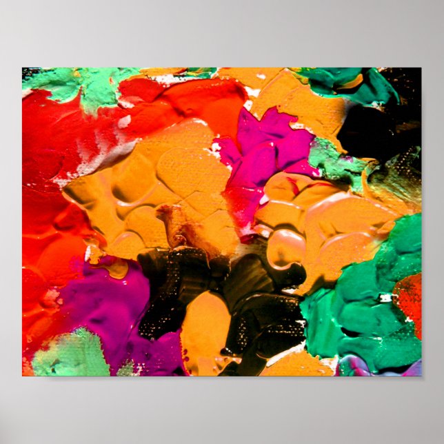 Poster Peinture Abstraite sur toile (Devant)