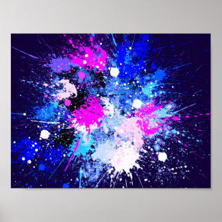 Poster Peinture Abstraite sur toile
