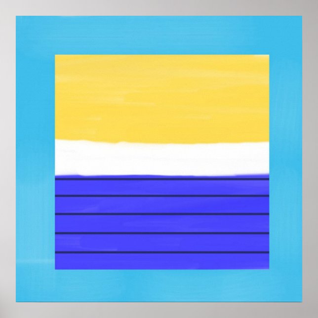 Poster peinture acrylique abstraite (Devant)