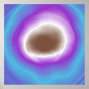 Poster Peinture acrylique abstraite en spirale colorée