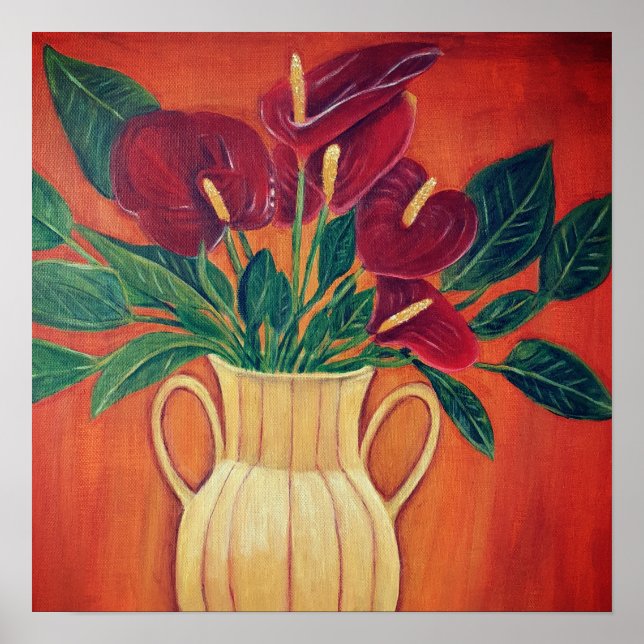 Poster Peinture acrylique Antarium Imprimer (Devant)