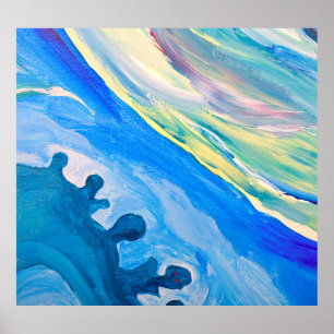 Poster Peinture acrylique colorée, arrière - plan texturé