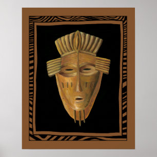 Poster Peinture africaine de masque par Chariklia Zarris