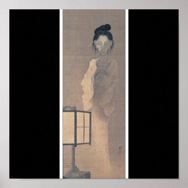 Poster Peinture ancienne d'un fantôme japonais. (Devant)