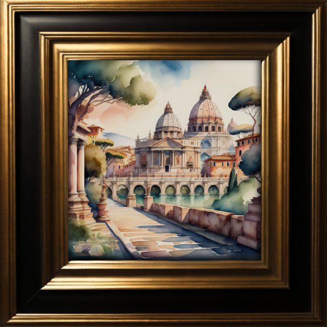 Poster Peinture aquarelle de Rome antique (Créateur téléchargé)