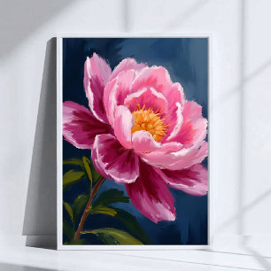 Poster Peinture aquarelle florale Fleur rose