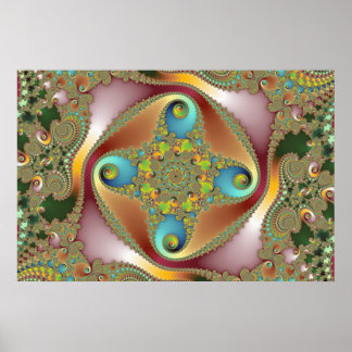 Poster Peinture - Art fractal