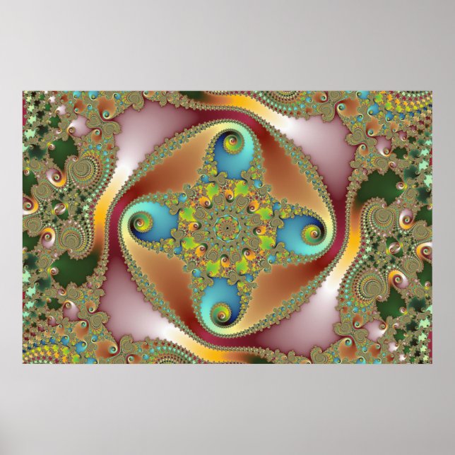 Poster Peinture - Art fractal (Devant)