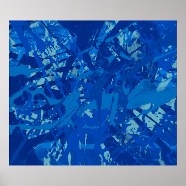 Poster Peinture artisanale en encre. Mur Abstrait. Créati (Devant)