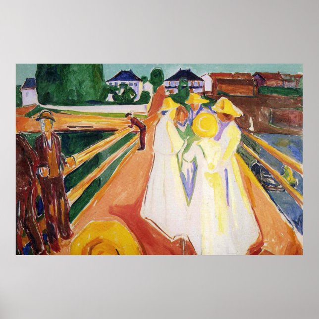Poster Peinture artistique Edward Munch (Devant)