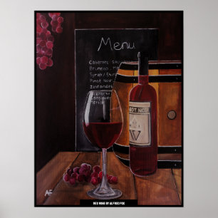 Poster Peinture au vin rouge par Alfred Fox