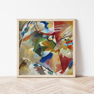 Poster Peinture avec Centre Vert Kandinsky