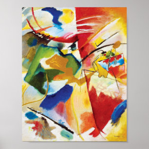 Poster Peinture avec Centre Vert par Wassily Kandinsky